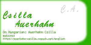 csilla auerhahn business card